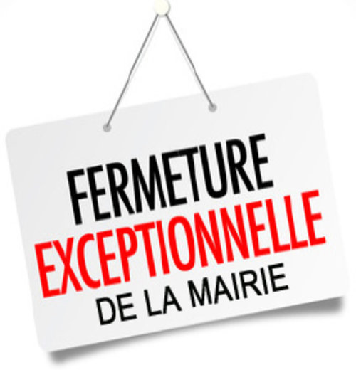 Fermeture exceptionnelle du secrétariat de mairie.